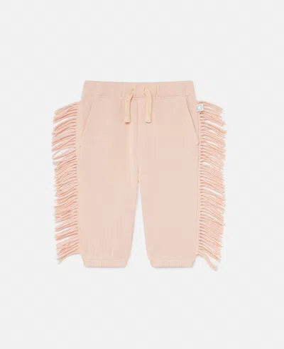 Stella Mccartney Western Fringed Joggers In Peach Pink