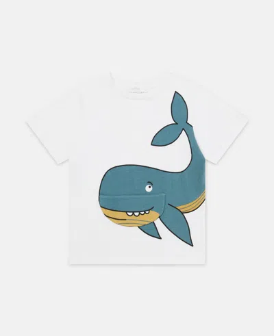 Stella Mccartney Kids' Whale Graphic Short Sleeve T-shirt In White