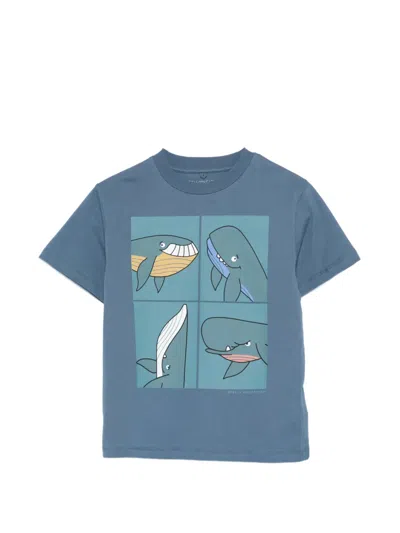 Stella Mccartney Kids' Whale-graphic T-shirt In Blue