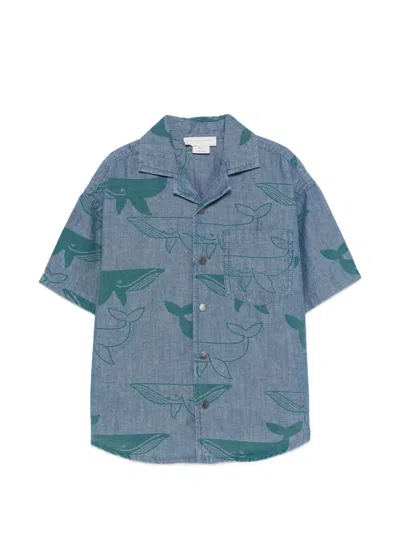 Stella Mccartney Kids' Whale Print Shirt In Multi