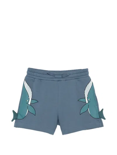 Stella Mccartney Whale-print Shorts In Blue