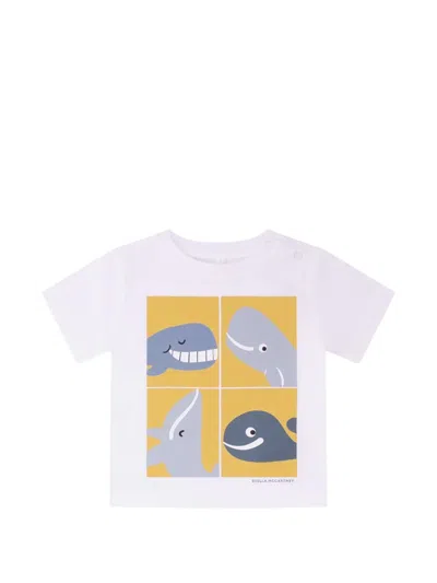 Stella Mccartney Baby Boys Whales Print T-shirt In White