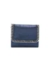 Stella Mccartney Whipstitch Wallet In Blue