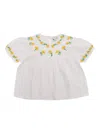 Stella Mccartney White Blouse With Flowers In White