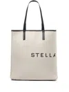 Stella Mccartney White Canvas Bag With Concealed Fastening