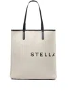 Stella Mccartney White Canvas Bag With Concealed Fastening