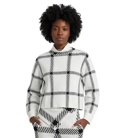Stella Mccartney White Checks Turtle Neck Sweater