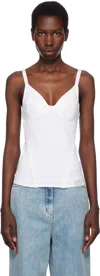 Stella Mccartney White Corset-inspired Sleeveless Top In 9000 Pure White