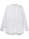 Stella Mccartney S-wave Button-up Silk Shirt In White