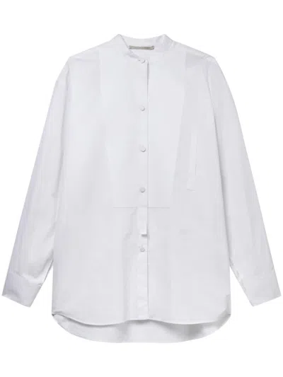 Stella Mccartney White Cotton Plastron Shirt For Women