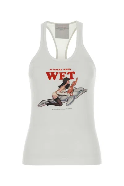 Stella Mccartney Stella Mc Cartney Jeff Koons Cotton Tank Top In White