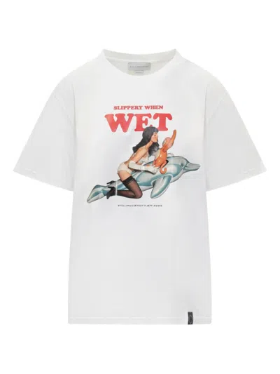 Stella Mccartney White Crewneck Graphic T-shirt
