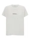 Stella Mccartney White Crewneck T-shirt With Embroidered Logo At The Front In Cotton Woman