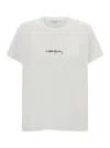 Stella Mccartney White Crewneck T-shirt With Embroidered Logo At The Front In Cotton Woman In White