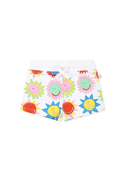 Stella Mccartney White Dress For Baby Girl Sun Print