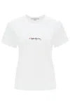 Stella Mccartney White Crewneck T-shirt With Embroidered Logo At The Front In White