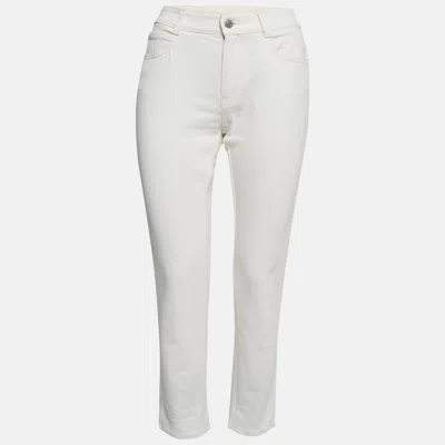 Pre-owned Stella Mccartney White Hem Printed Denim Jeans M Waist 28"