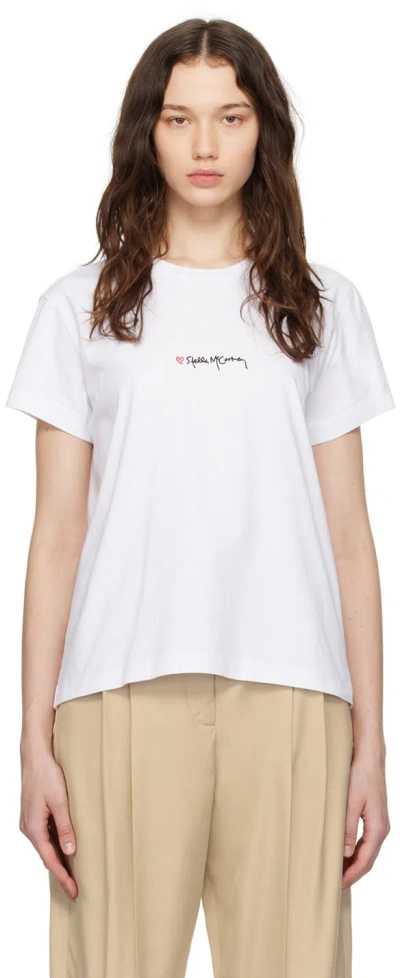 Stella Mccartney White Iconics Love T-shirt In 9000 Pure White