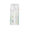 Stella Mccartney Floral-print Straight-leg Jeans In Ivory