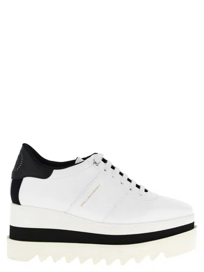 STELLA MCCARTNEY WOMEN WHITE LACE UP SNEAKERS, 4.5 LUXURY SNEAKERS FOR WOMEN DARVEYS