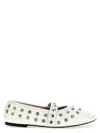 Stella Mccartney Ryder Semi Shine Alt Mat Flats Vanilla In White