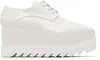 Stella Mccartney White Limited Edition Elyse Monochrome Platform Derbys In White