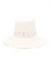 Stella Mccartney Stella Mc Cartney Logo Canvas Fedora Hat In White
