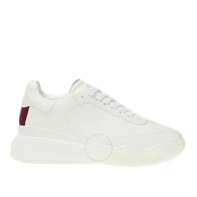 STELLA MCCARTNEY STELLA MCCARTNEY WHITE LOOP LACE-UP LOW-TOP SNEAKERS