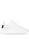 Stella Mccartney White Loop Leather Sneakers In White