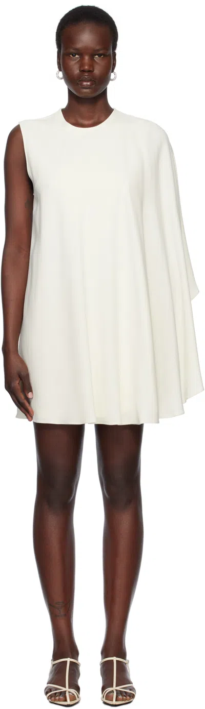 Stella Mccartney White One Sleeve Minidress In 9001 White