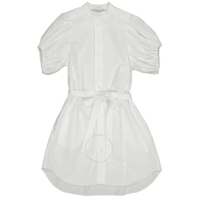 Stella Mccartney White Organic Cotton-poplin Anastasia Shirt Dress
