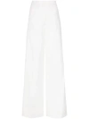 Stella Mccartney Side-stripe Palazzo Pants In White