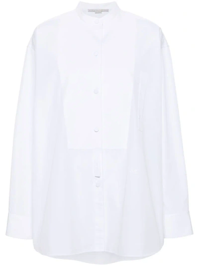 Stella Mccartney Plastron-detail Cotton Shirt In White