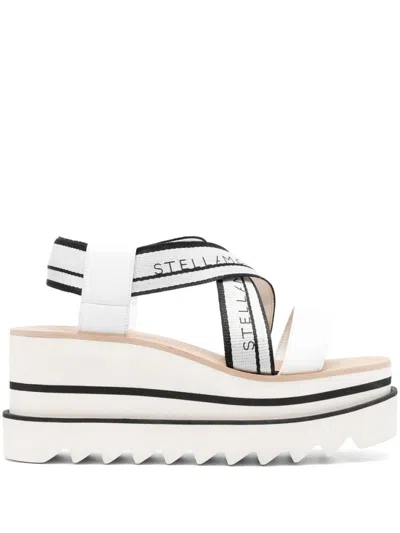 STELLA MCCARTNEY WHITE PLATFORM SANDALS