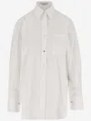 Stella Mccartney Popeline Oversized Shirt With Hidden Buttoning In White