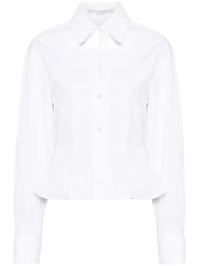 Stella Mccartney White Poplin Shirt With Ruffles