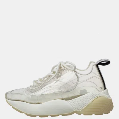 Pre-owned Stella Mccartney White Pvc Eclypse Sneakers Size 39