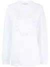 Stella Mccartney Crystal-embellished Logo Sweatshirt In White