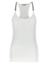 Stella Mccartney Stella Mc Cartney White Tank Top With Chain Straps In White