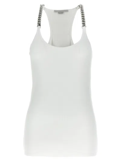 STELLA MCCARTNEY WHITE RIBBED TANK TOP