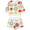 Stella Mccartney White Set For Baby Girl With Sun In White