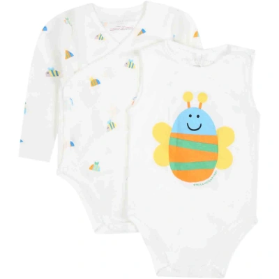 Stella Mccartney White Set For Babykids With Bee And Logo