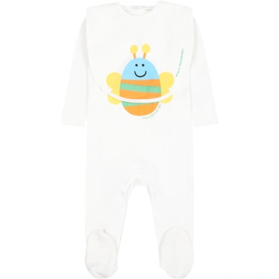 Stella Mccartney White Set For Babykids With Butterfly