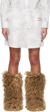 Stella Mccartney Sheep Can Never Sleep Print Shorts In 9510 Multicolour Whi