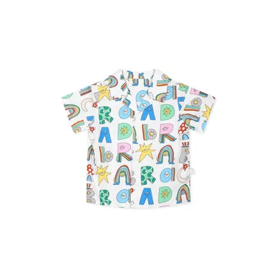 Stella Mccartney White Shirt For Baby Boy With Writing