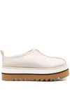 Stella Mccartney White Slip On Mules In Neutral