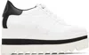 Stella Mccartney 80mm Sneak-elyse Two-tone Platform Sneakers In White