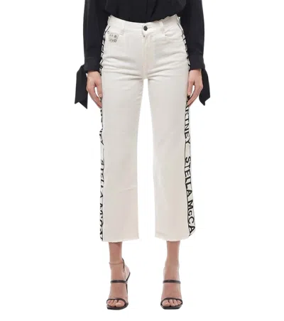 Stella Mccartney White Straight High Rise Jeans