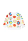 Stella Mccartney White Sweatshirt For Baby Gitl With Sun In White