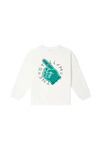 Stella Mccartney Kids' White Sweatshirt For Boy With Logo